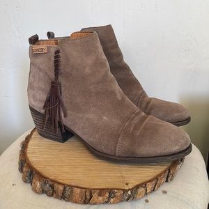 Pikolino Ankle Boots Brown Suede Leather Size 39